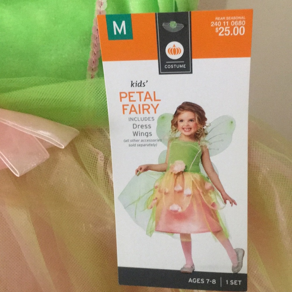 Girls Medium 7/8 Fairy Halloween Costume